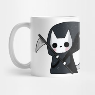 Grim reaper cat drawing Mug